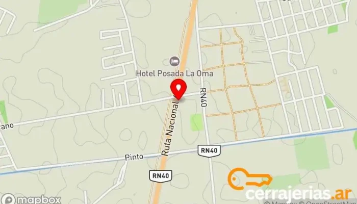 mapa de Monpar servicios metalúrgicos Taller de instalación de puertas y ventanas en Tunuyán