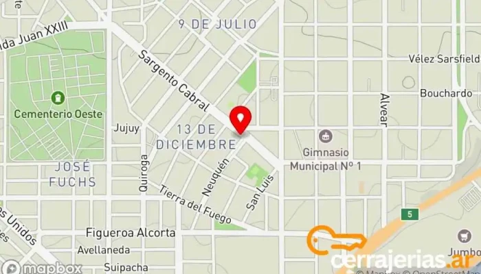 mapa de Mottesi Materiales SA - Red Acindar Tienda de materiales para la construcción en U9000 Comodoro Rivadavia