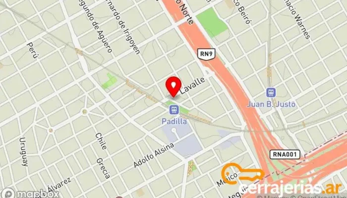 mapa de MR Ferretería Tienda de herramientas, Tienda de electricidad, Servicio de duplicación de llaves, Pintura en Vicente López