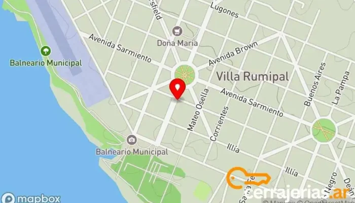 mapa de Muebles Maas Carpintero en Villa Rumipal