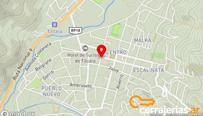 mapa de Museo Irureta Museo, Atracción turística en Tilcara