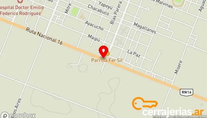 mapa de Norte Aberturas Quitilipi Chaco Tienda de materiales para la construcción en Quitilipi