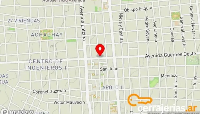 mapa de NSA Puertas y Ventanas - Sucursal Catamarca Oeste Proveedor de ventanas, Comercio en San Fernando del Valle de Catamarca