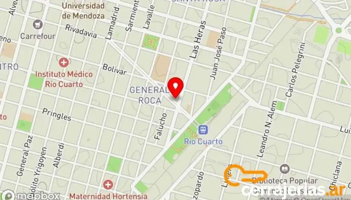 mapa de Oficina de Ingresos Remar Rio IV Tienda de muebles, Carpintería en Río Cuarto