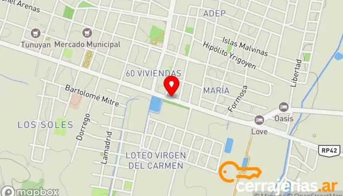 mapa de Ok Cerrajeria Automotriz Y Domiciliaria Cerrajero en El Carmen