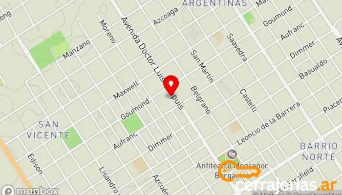 mapa de OPEN CLOSE Aberturas Fábrica en Venado Tuerto