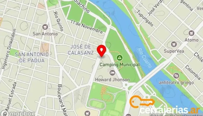 mapa de Opus Costanera Anfiteatro en Río Cuarto