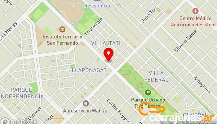 mapa de Palacios Aberturas Comercio en Resistencia