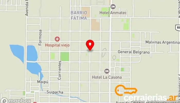 mapa de Pampa del Indio  en Pampa del Indio