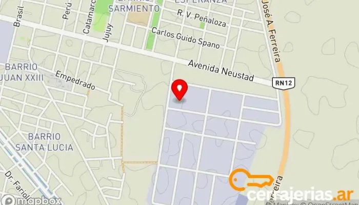 mapa de Parque Industrial Goya Fábrica en Goya