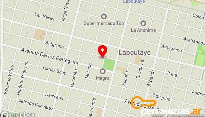mapa de Parroquia Jesús Redentor Laboulaye Iglesia católica en Laboulaye
