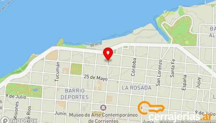 mapa de Paseo Peatonal y Mural de La Avenida Italia Parque en CAN