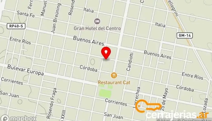 mapa de PAULONE ABERTURAS Carpintero en El Trebol