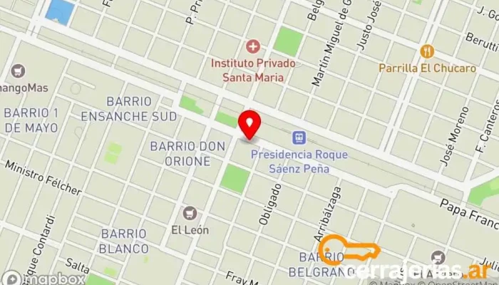 mapa de PENIEL & CIA Fábrica de puertas en Sáenz Peña
