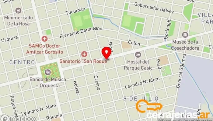 mapa de Permat Tienda de materiales para la construcción, Tienda de materiales para suelos, Contratista de revestimientos en Sunchales