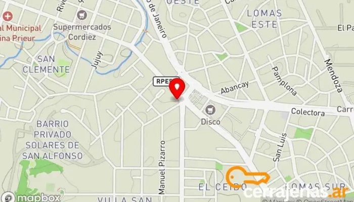 mapa de Pintureria en Córdoba - Pintecord Pintura, Tienda de materiales para la construcción, Ferretería, Pinturería, Tienda de herramientas en Villa Allende