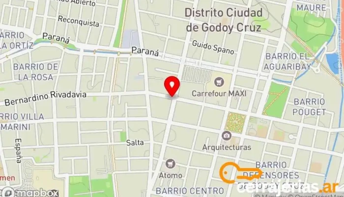 mapa de Placas San Francisco Godoy Cruz Tienda de materiales para la construcción en Godoy Cruz