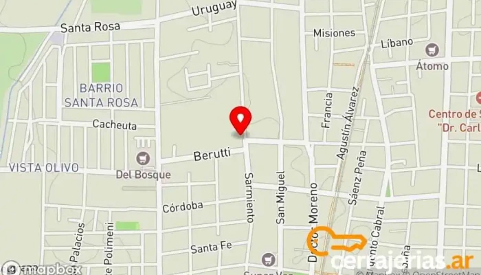 mapa de Plásticos Sarmiento - Fábrica y Distribución de Bolsas de Polietileno Fábrica de bolsas de plástico en Las Heras