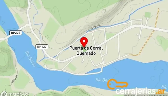 mapa de Plaza Autonomía de Catamarca Parque en Puerta de Corral Quemado