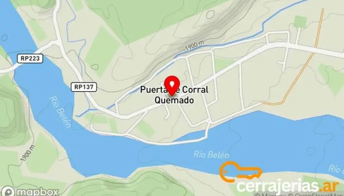 mapa de Plaza Puerta Corral Quemado Parque en Puerta de Corral Quemado