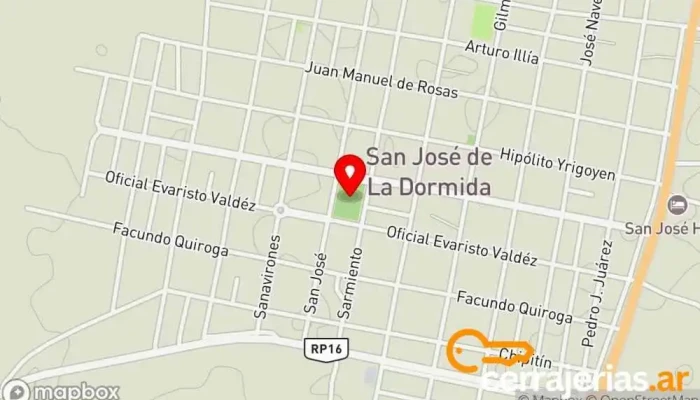 mapa de Plaza San Martin Parque en San Jose de la Dormida