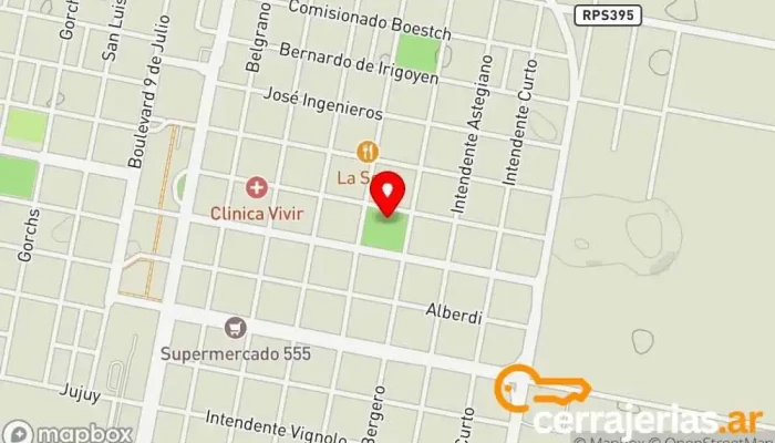 mapa de Porteña  en Porteña