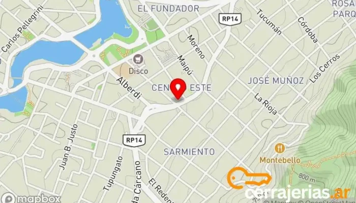 mapa de Portones Automáticos Carlos Paz Comercio, Empresa de construcción en Villa Carlos Paz
