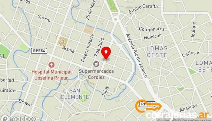 mapa de Portones Automaticos  en Villa Allende