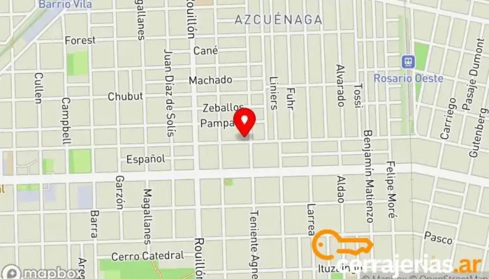 mapa de Portones DIRONI Fábrica en Rosario