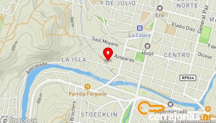 mapa de Portones La Quebrada Fábrica en La Calera