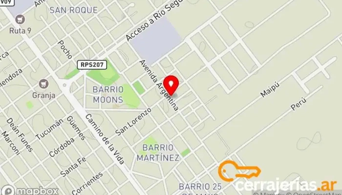 mapa de Portones  en Río Segundo