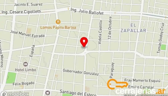 mapa de PORTONES Y SISTEMAS Proveedor de puertas para garaje en Las Heras