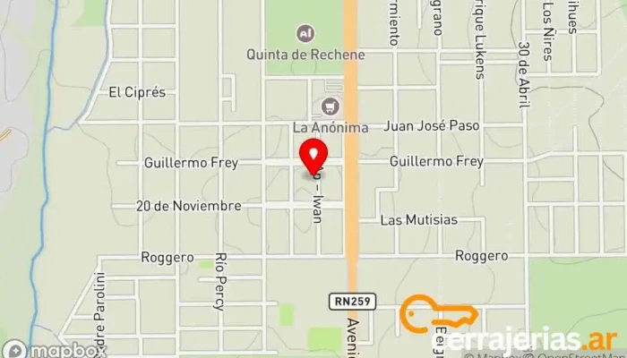 mapa de PUERTA ABIERTA  en U9203 Trevelin