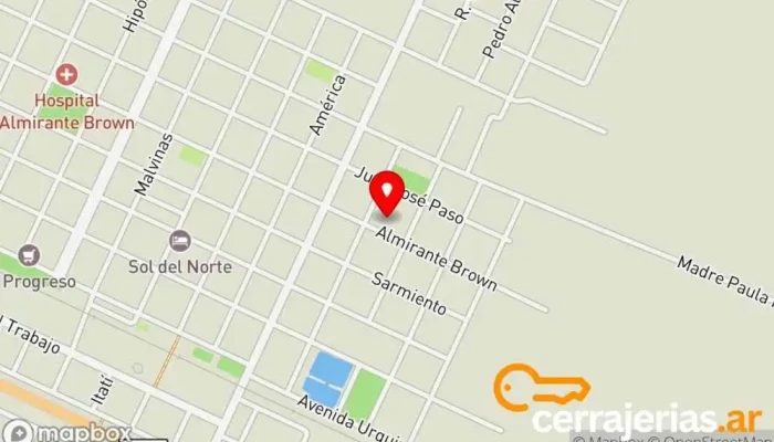 mapa de Puerta Del Sol  en Pampa del Infierno