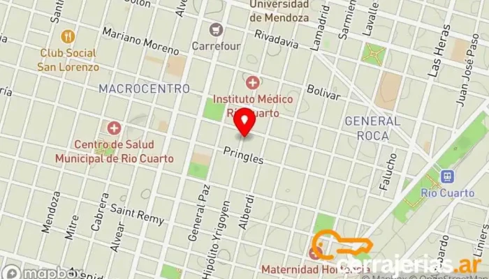 mapa de Puertas Del Sol 2 Edificio de apartamentos en Río Cuarto