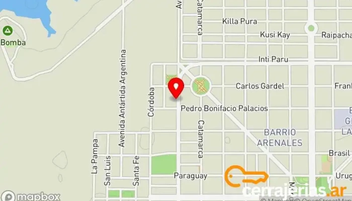 mapa de Puertas del sol Alojamiento en Almafuerte