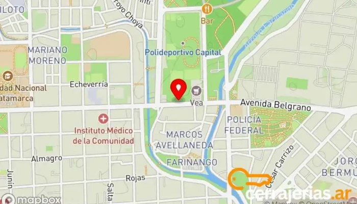 mapa de Puertas  en San Fernando del Valle de Catamarca