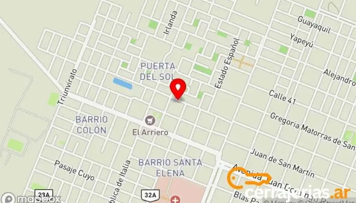 mapa de Punto Cero Ferreteria Ferretería en Sáenz Peña