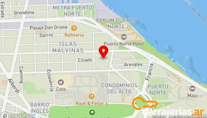 mapa de Quatro srl - Aberturas de Aluminio Ventana de aluminio, Fábrica de puertas, Proveedor de ventanas en Rosario