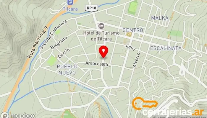 mapa de Quinta la Paceña Hotel en Tilcara