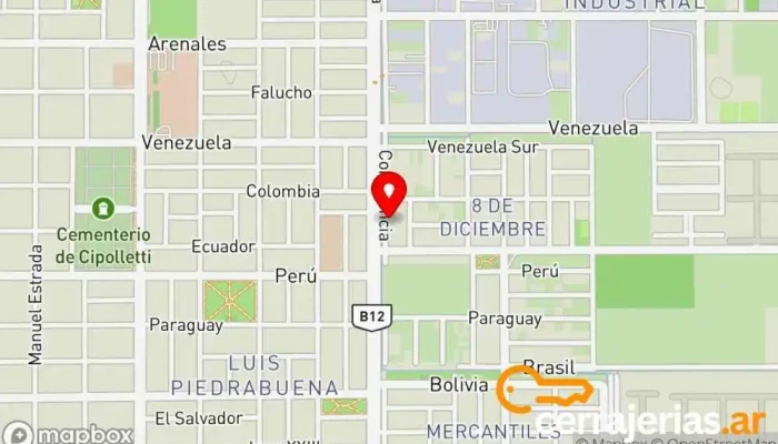 mapa de R & F ALUMINIOS Proveedor de ventanas, Proveedor de puertas para garaje, Tienda de mamparas de ducha, Servicio de instalación de ventanas en Cipolletti