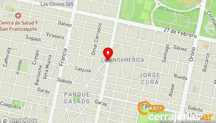 mapa de Reato Proveedor de puertas en DBO