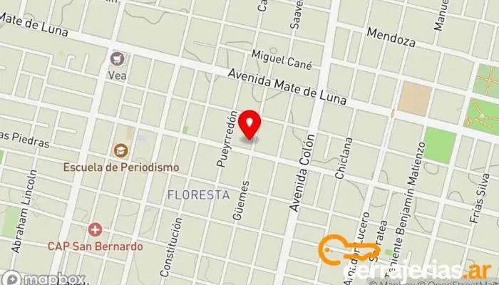 mapa de Rectificadora puerta Comercio en San Miguel de Tucumán