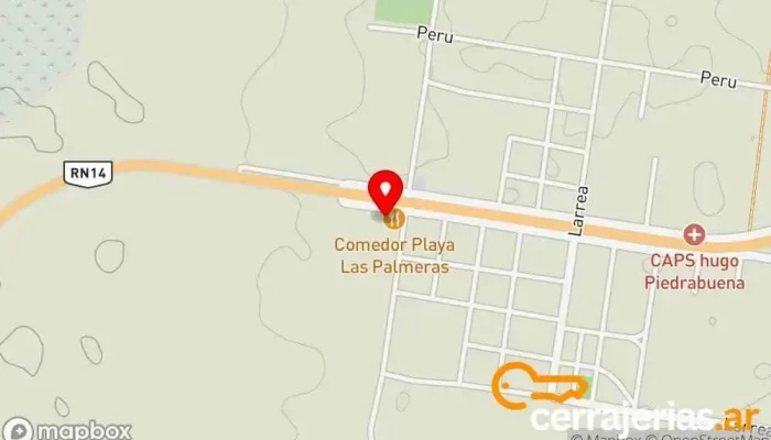 mapa de Restaurante Las Marías Restaurante en Alvear