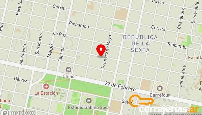 mapa de Retro-reciclados de aberturas- Comercio en Rosario