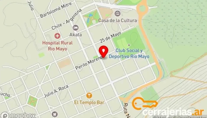 mapa de Río Mayo  en Río Mayo
