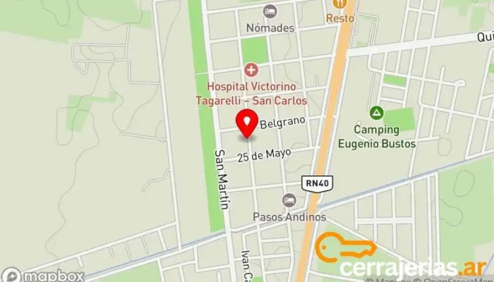 mapa de Roble Viejo Amoblamientos Carpintero en Eugenio Bustos
