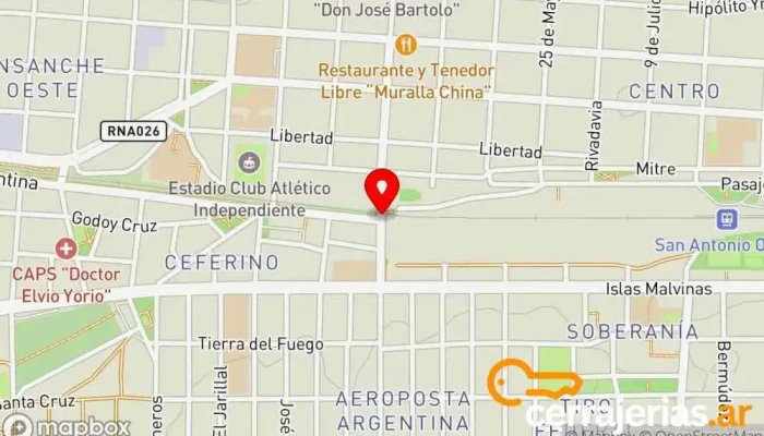 mapa de San Antonio Oeste  en San Antonio Oeste