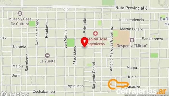 mapa de San Bernardo  en San Bernardo