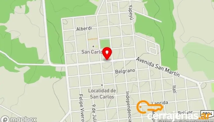 mapa de San Carlos  en San Carlos